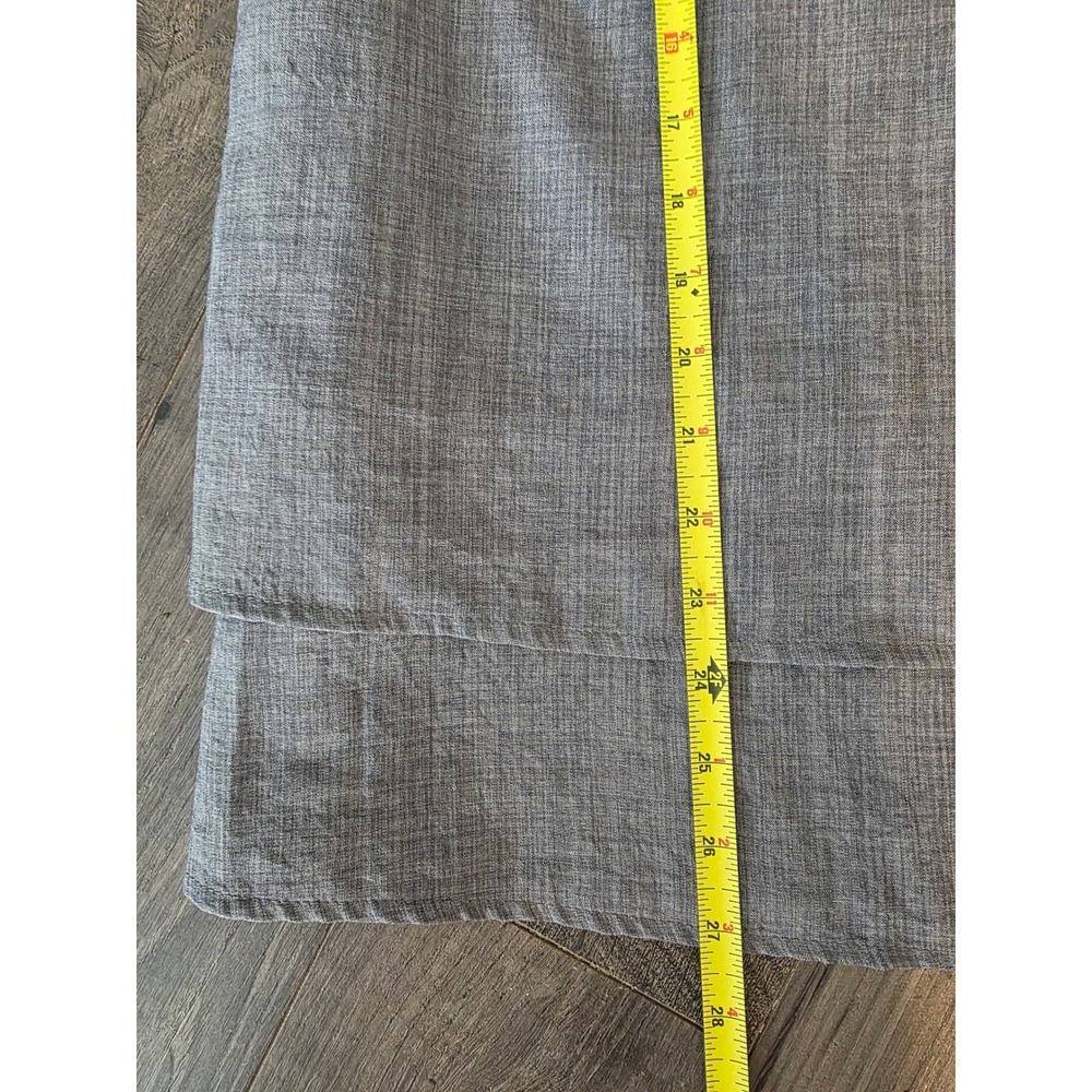 Women's sz 14/16 Grey Layered Short Sleeve Blouse Cutout V-Neck Business Casual - Picture 4 of 13